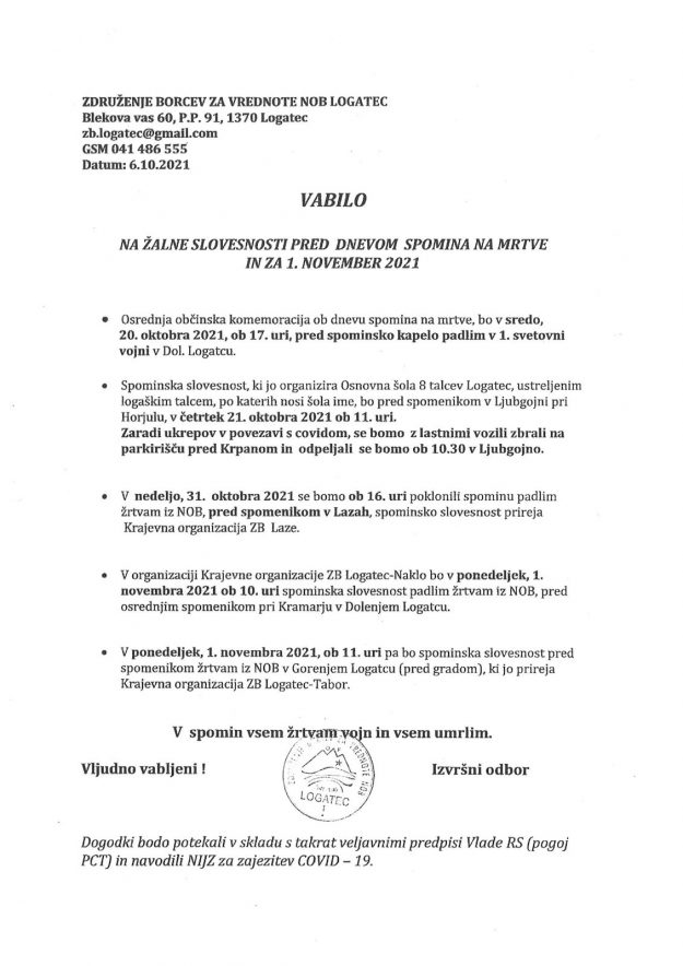 Komemoracije 2021