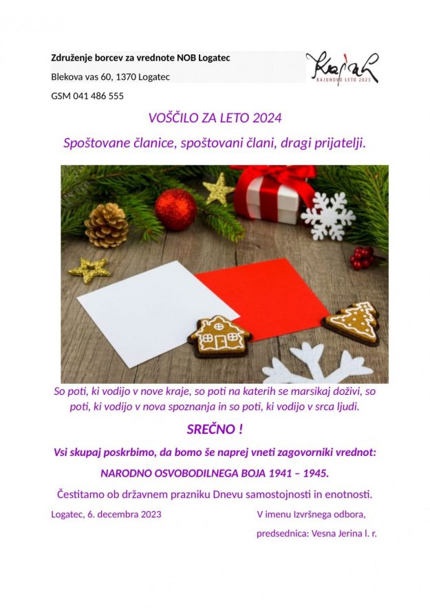 Voščilo za leto 2024