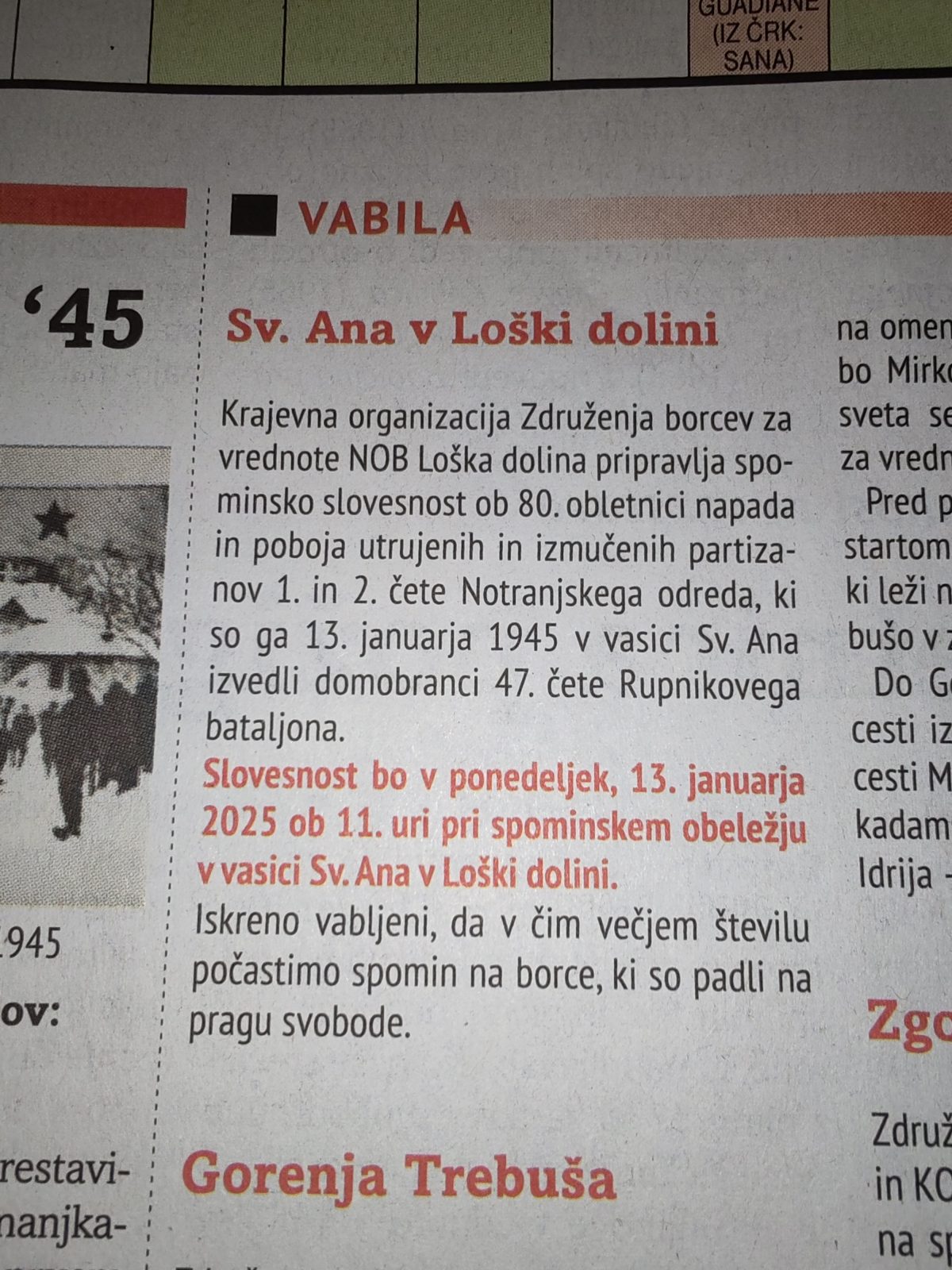 Objava v decem. štev. SV