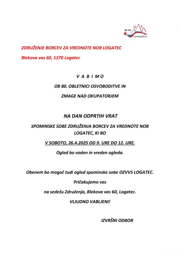 Vabilo za dan odprtih vrat