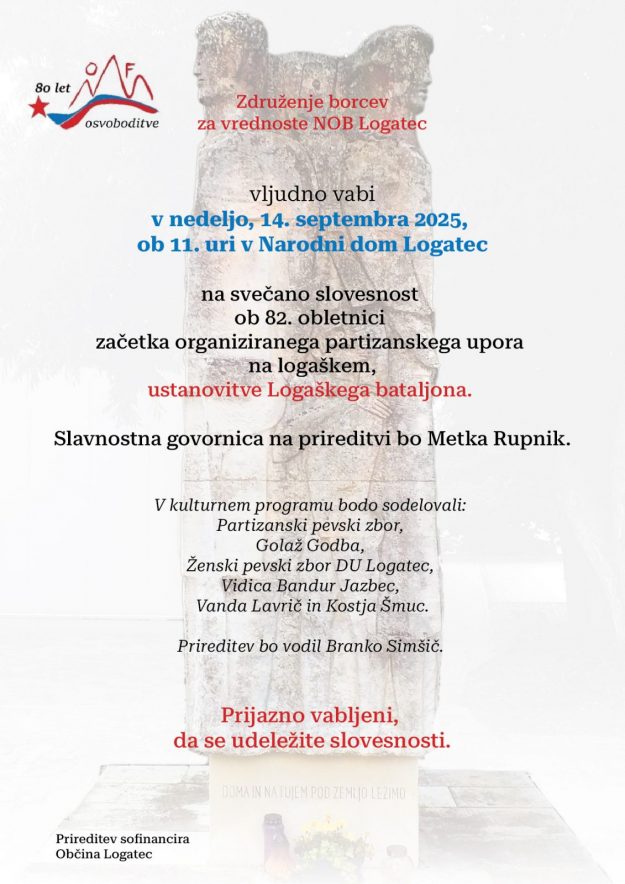 vabilo na Logaški Bataljon 82 let